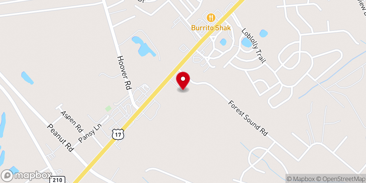 Map showing location of Christian Community Caring Center