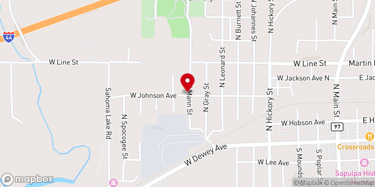 Map showing location of Flipper Chapel AME Church