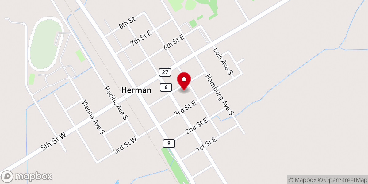 Map showing location of Bethlehem Lutheran Church