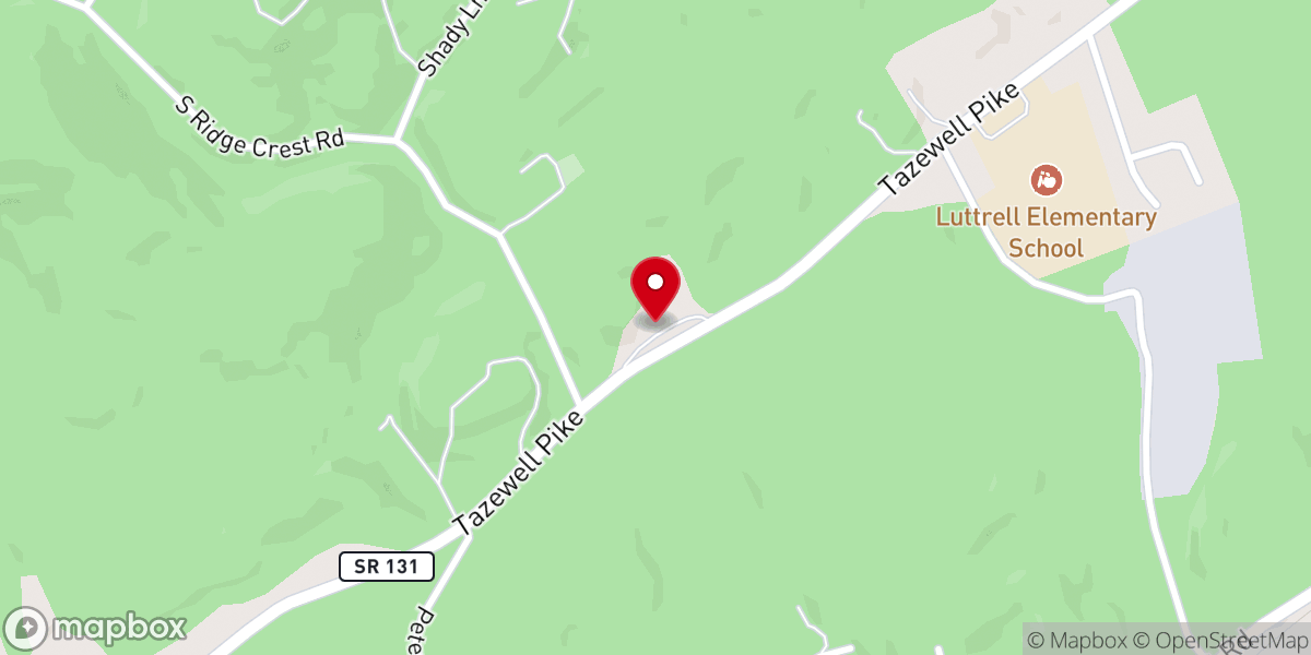 Map showing location of Mountain View Church of God