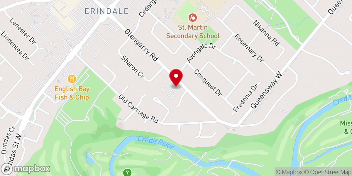 Map showing location of Ebenezer Reformed Church