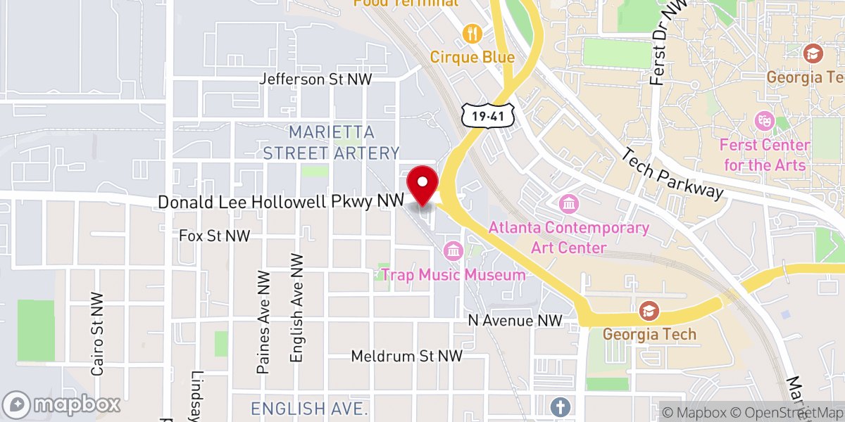 Map showing location of Saint Mark Baptist Church