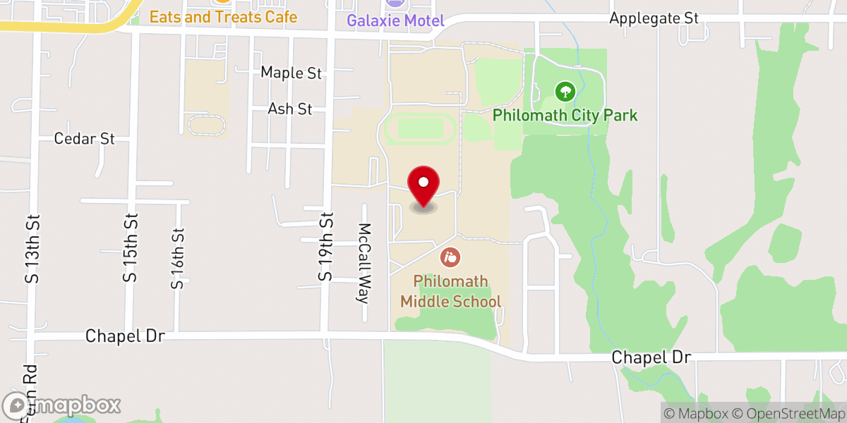 Map showing location of Living Faith Community Church
