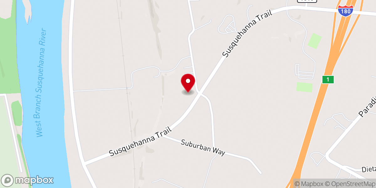 Map showing location of New Life Worship Center