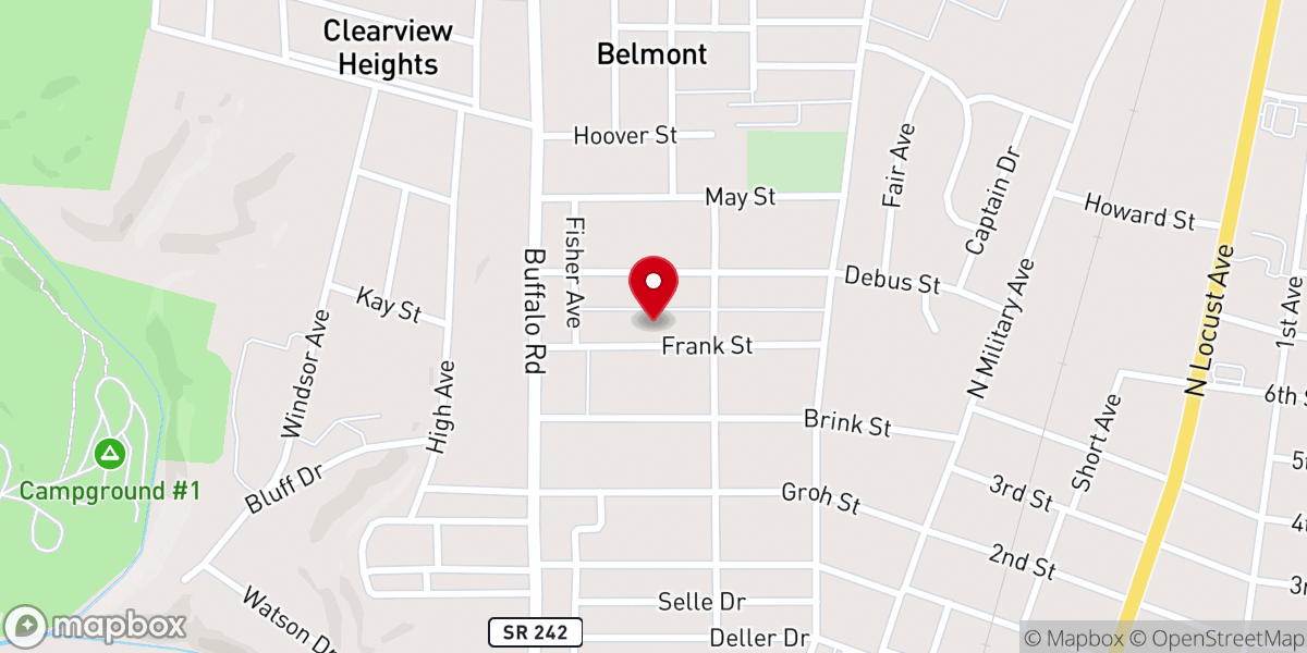 Map showing location of Freeman Chapel