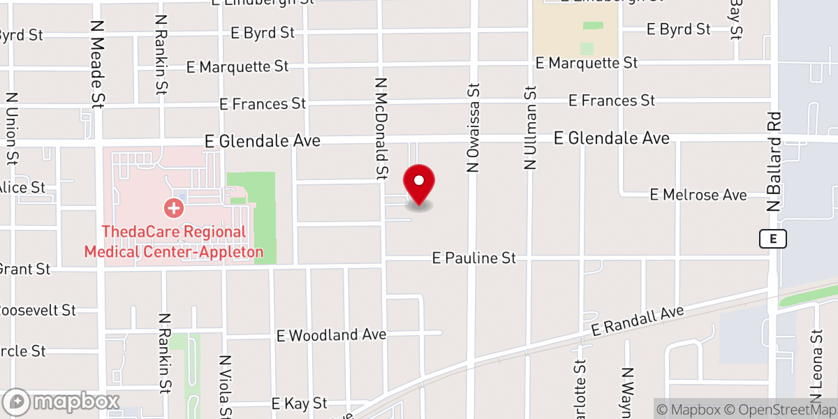 Map showing location of St Thomas More Catholic Church