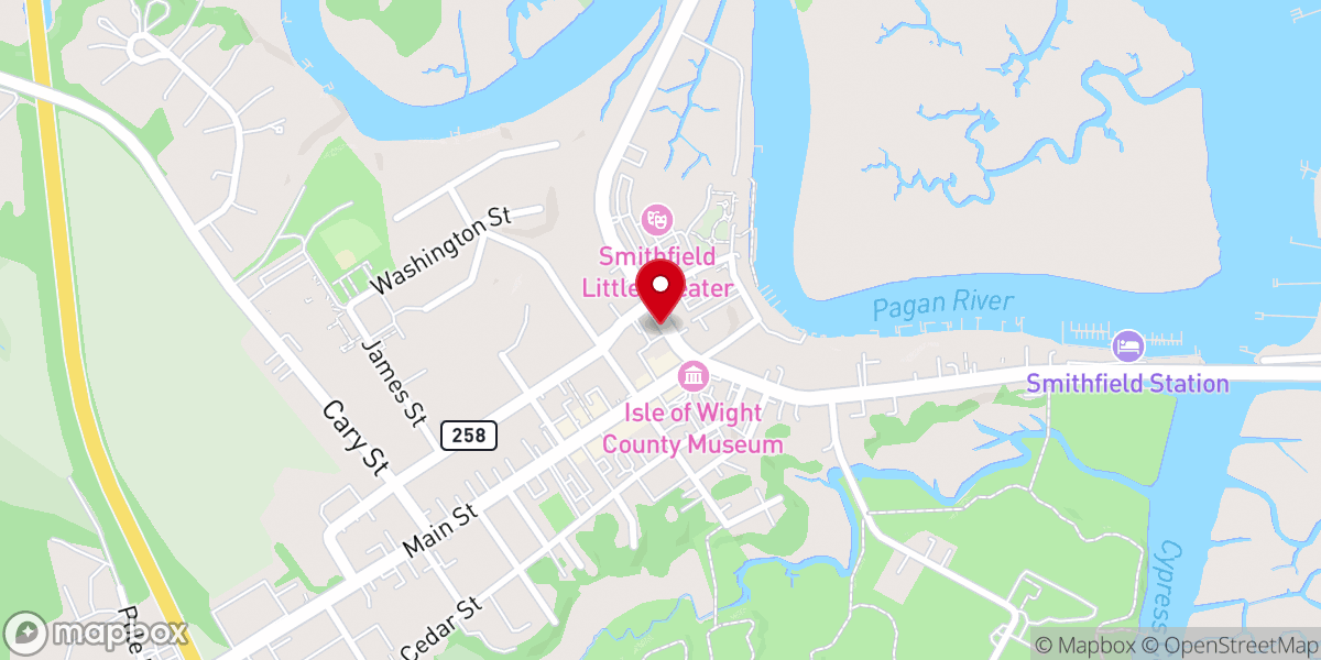 Map showing location of Cure Coffeehouse