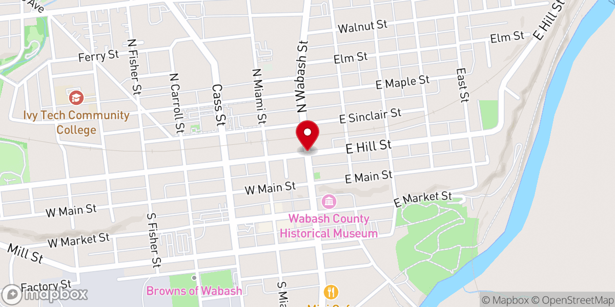 Map showing location of Hillside Holiness Church