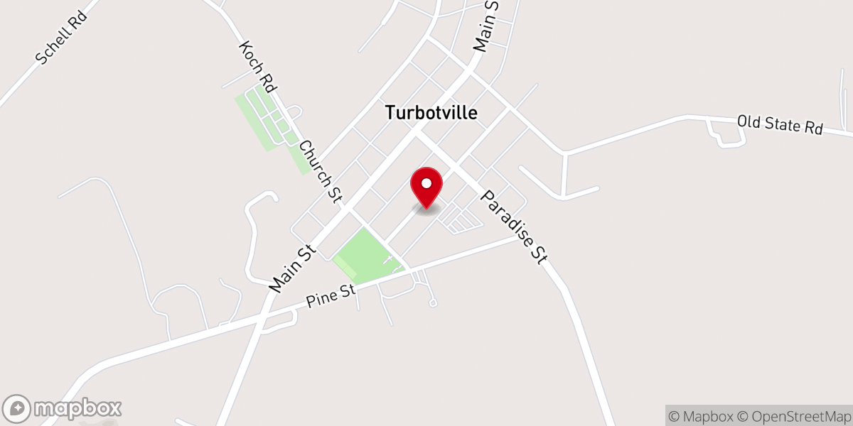 Map showing location of Turbotville Borough Municipal Building