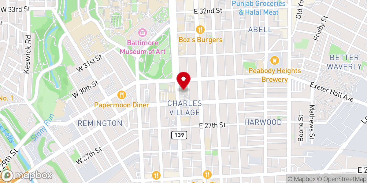 Map showing location of Saints Philip & James Catholic Church