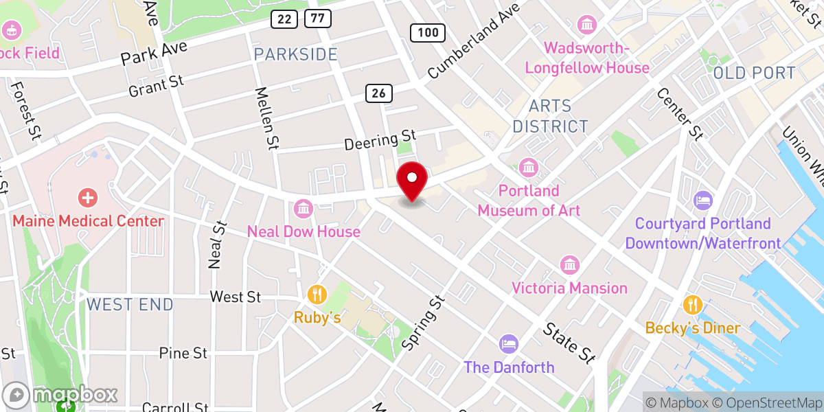 Map showing location of Vajra Vidya Portland