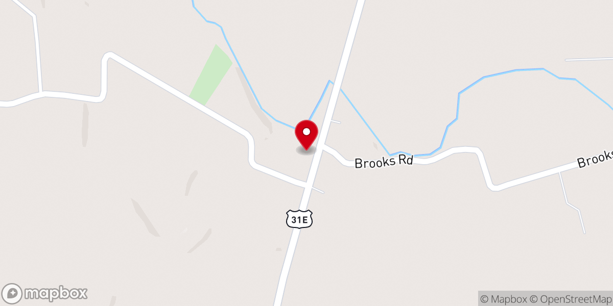 Map showing location of South Fork Baptist Church