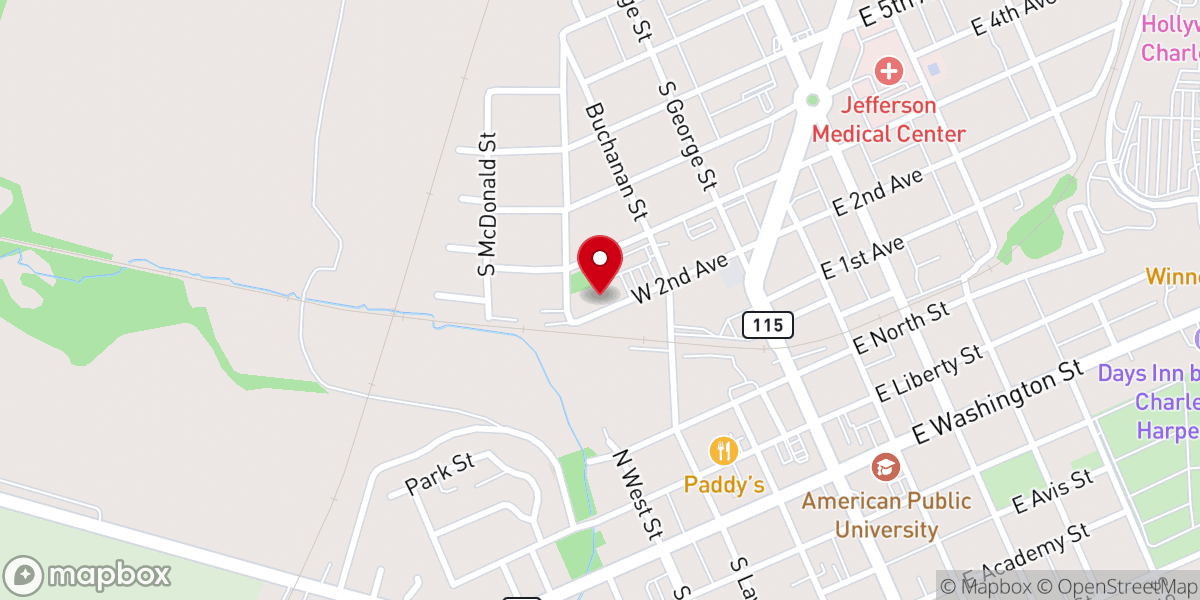 Map showing location of Harvest Pointe Community Church