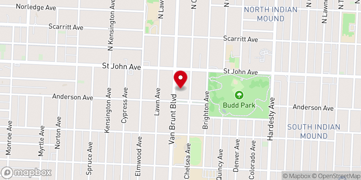Map showing location of Saint Paul Monument of Faith Family Worship Center