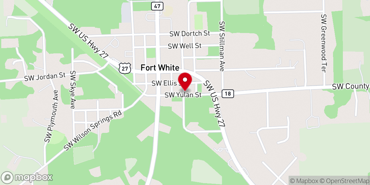 Map showing location of Ft. White Church Of God