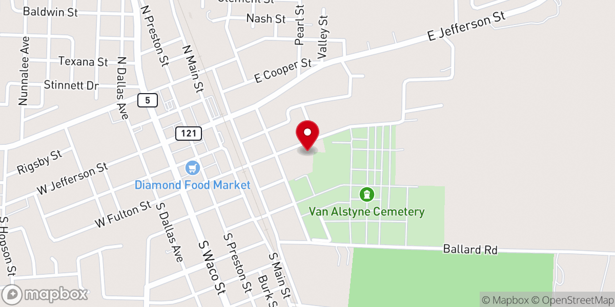 Map showing location of EASTSIDE CHURCH OF CHRIST