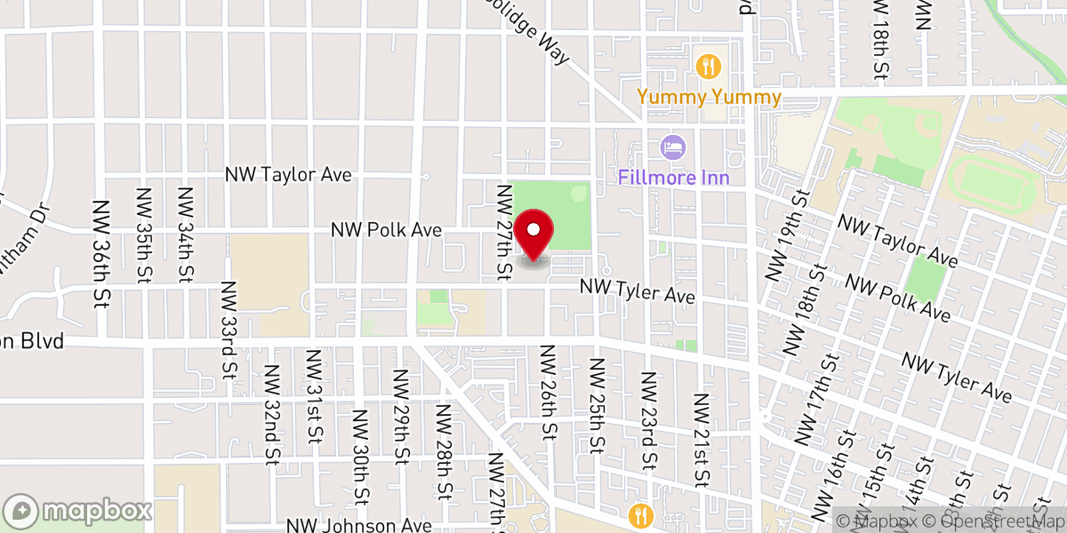 Map showing location of Well Covenant Church
