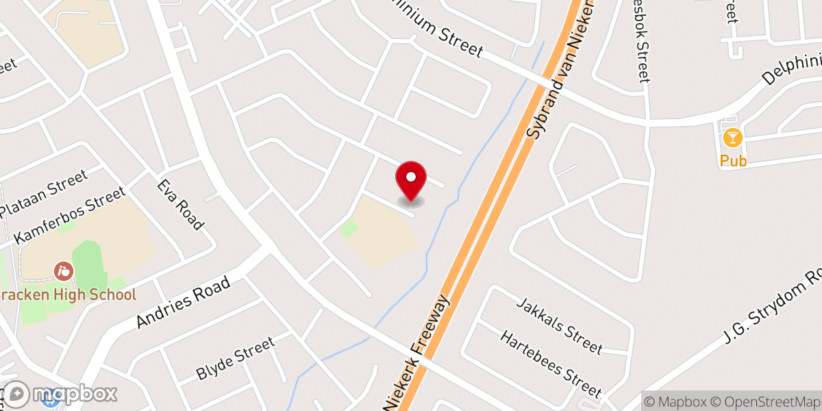 Map showing location of Brackenhurst Methodist Church