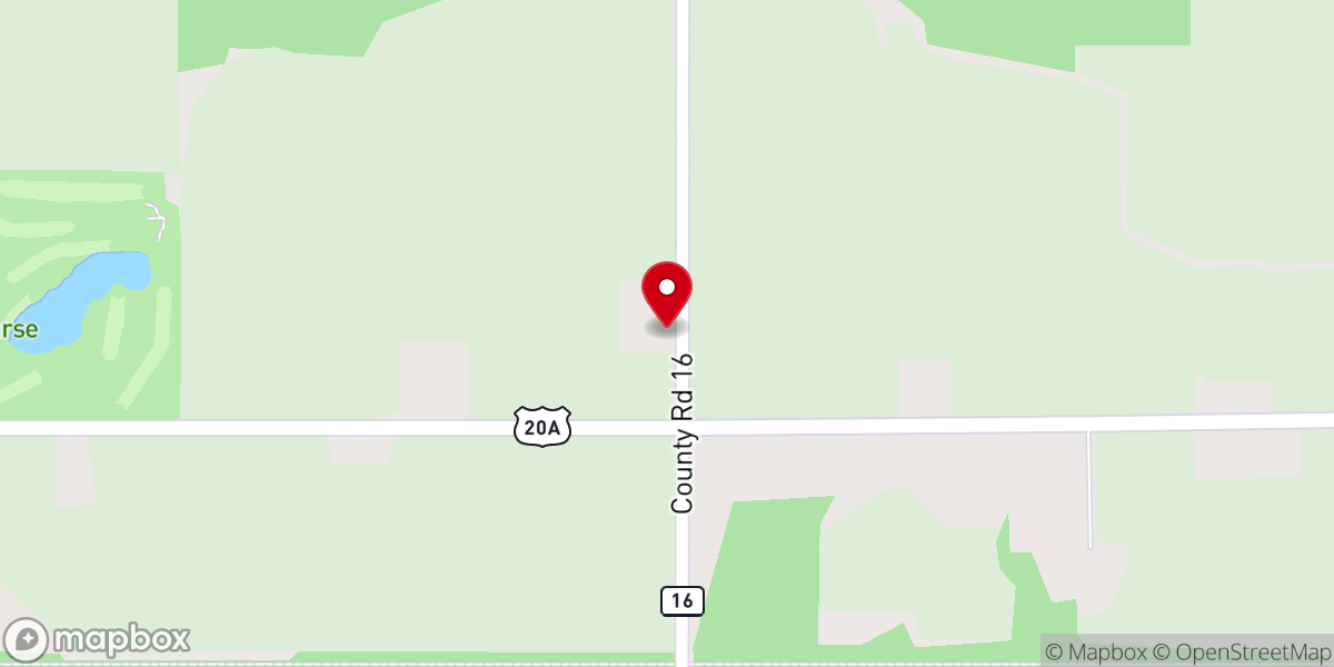 Map showing location of Pleasant Ridge Dunkard Brethren Church