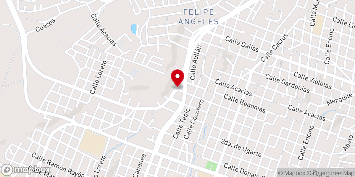 Map showing location of Iglesia Santa María de Los Ángeles