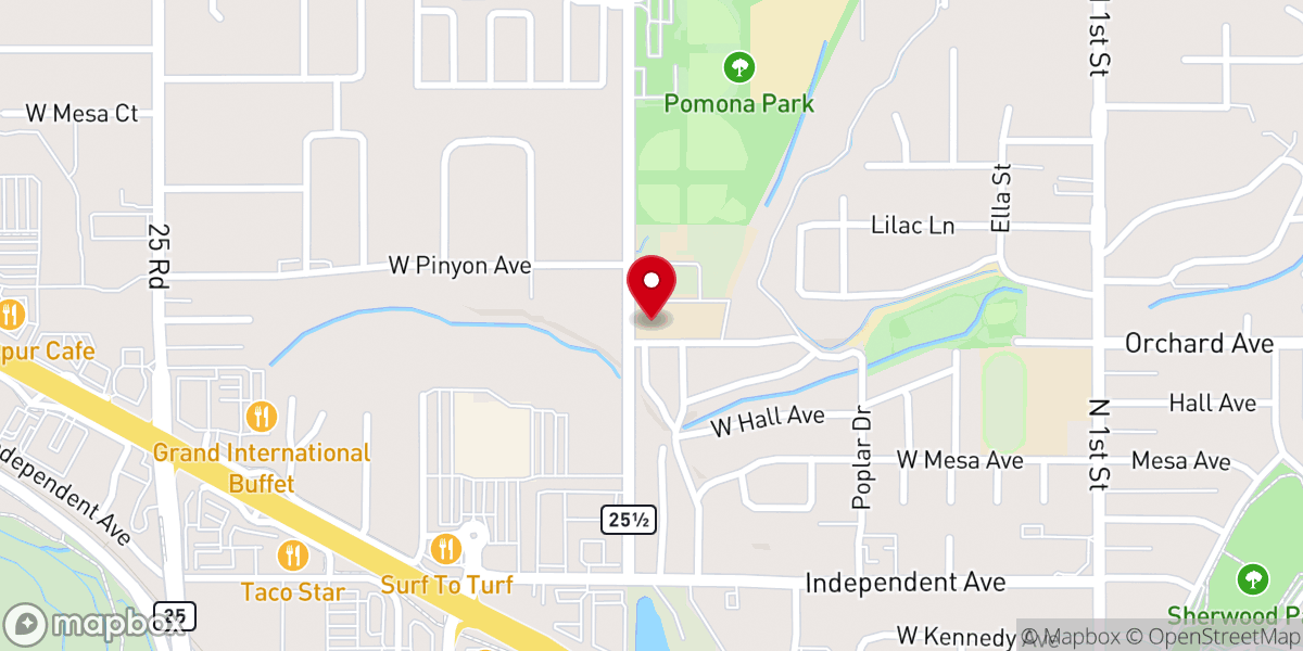 Map showing location of Grand Junction Seventh-day Adventist Church