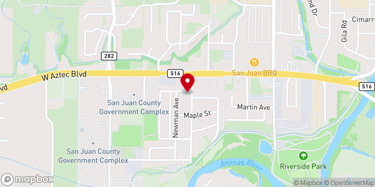 Map showing location of Bible Baptist Church Fellowship Hall