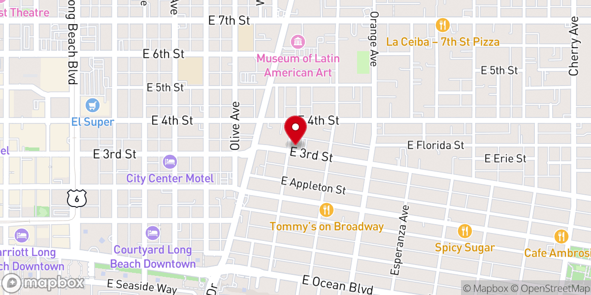 Map showing location of Long Beach Seventh-day Adventist Church
