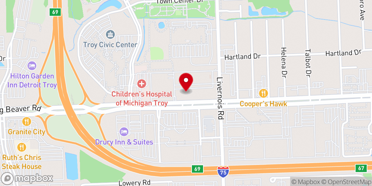 Map showing location of Daughters of Sarah Ministries