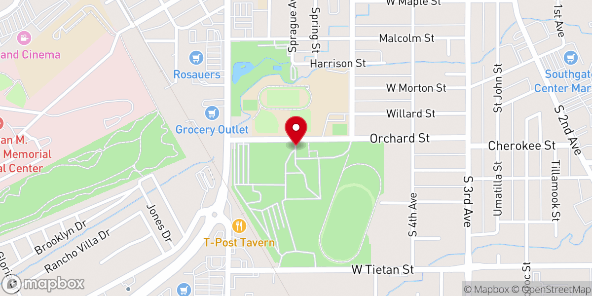 Map showing location of Walla Walla County Fairgrounds