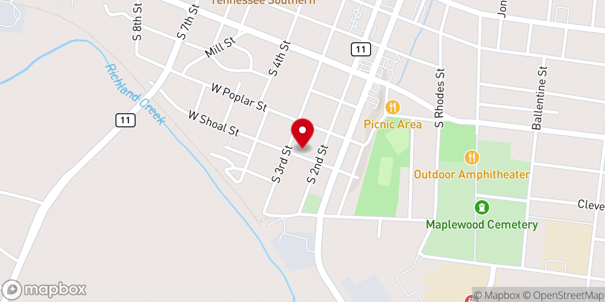 Map showing location of LifePoint Pentecostal Church