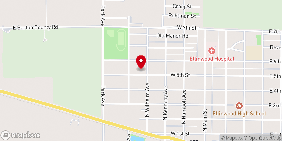 Map showing location of St John's Lutheran Church