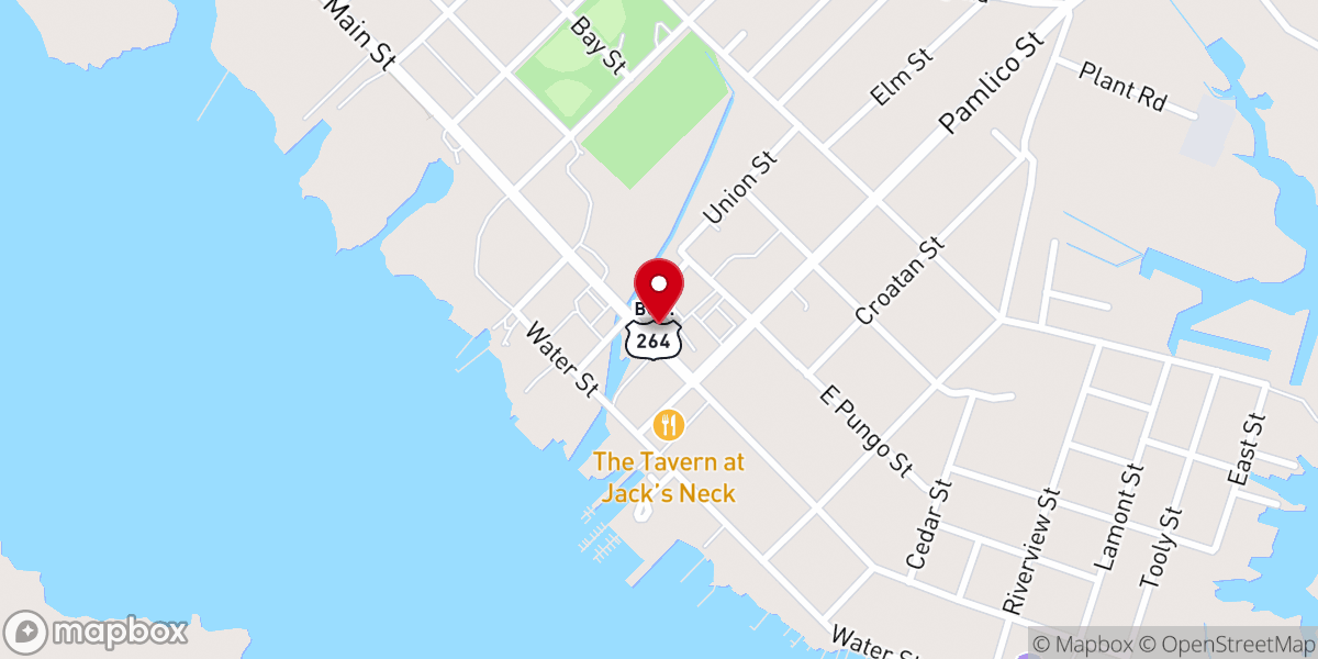 Map showing location of Fish Hooks Cafe