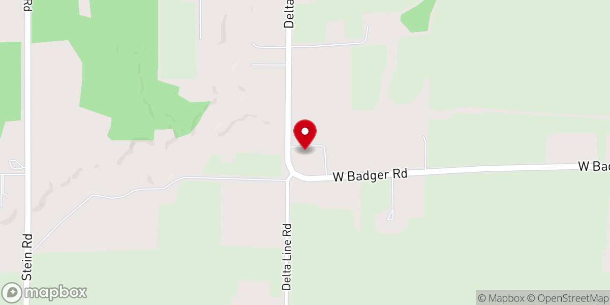 Map showing location of Sunrise Baptist Church