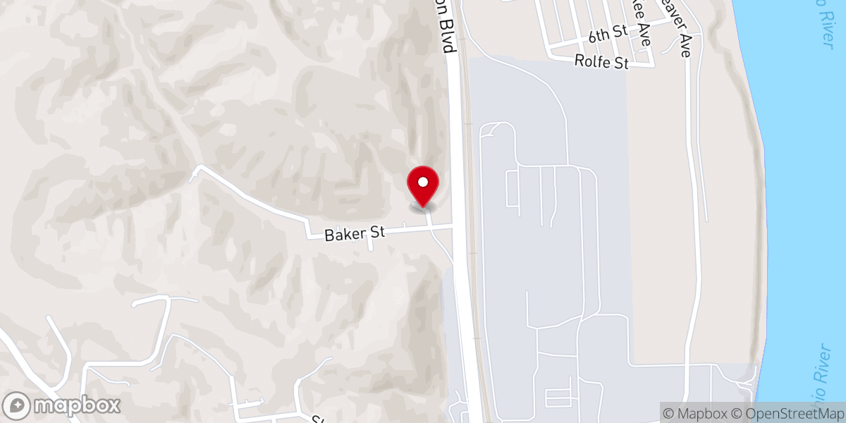 Map showing location of Mt Olive Baptist Church