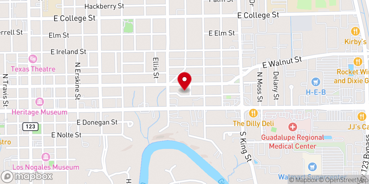 Map showing location of Grace Lutheran Church