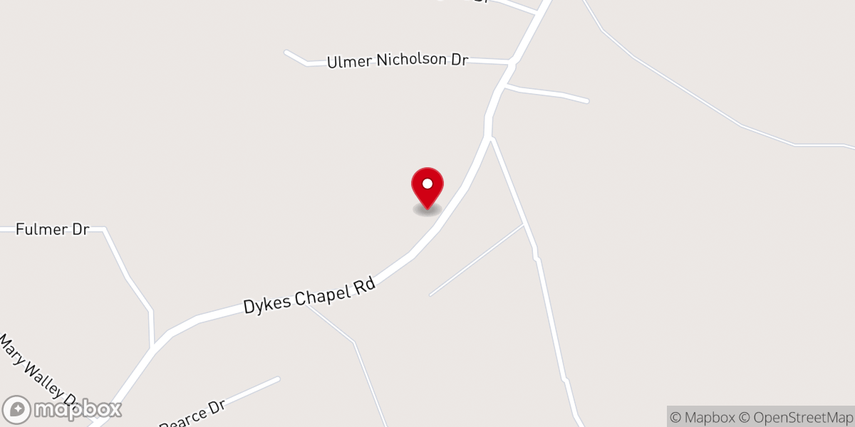 Map showing location of Dykes Chapel