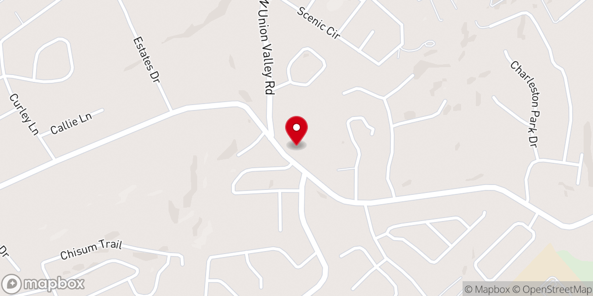 Map showing location of Trinity Baptist Church