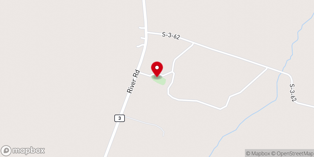 Map showing location of Antioch Church