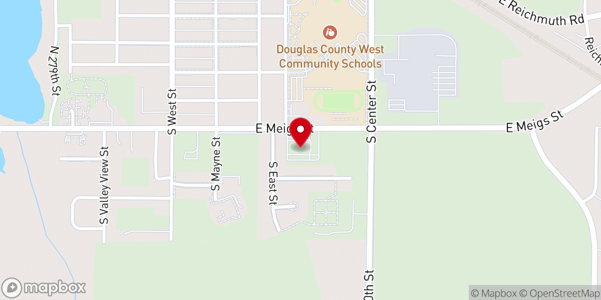 Map showing location of St. John the Evangelist Catholic Church