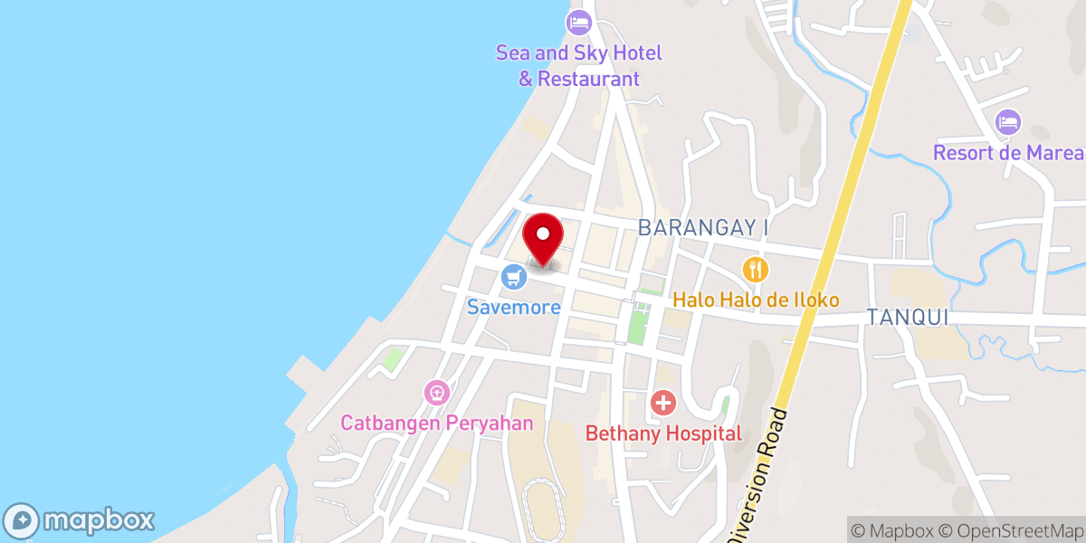 Map showing location of Bible Baptists Church