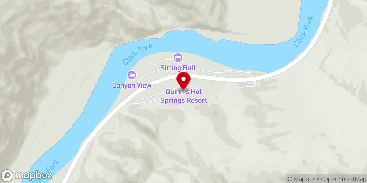 Map showing location of Quinn's Hot Springs Resort