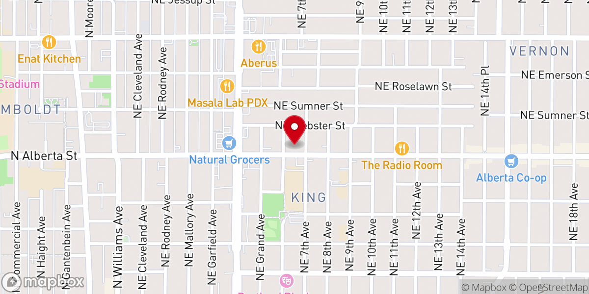 Map showing location of Portland Metro Church