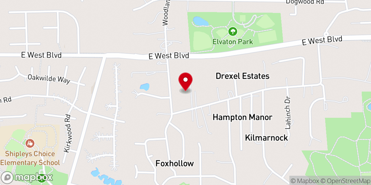Map showing location of Anchor Baptist Church