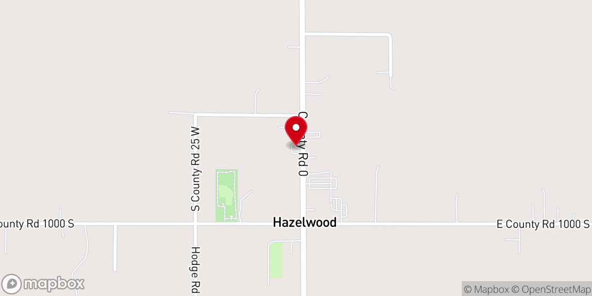 Map showing location of Hazelwood Baptist Church