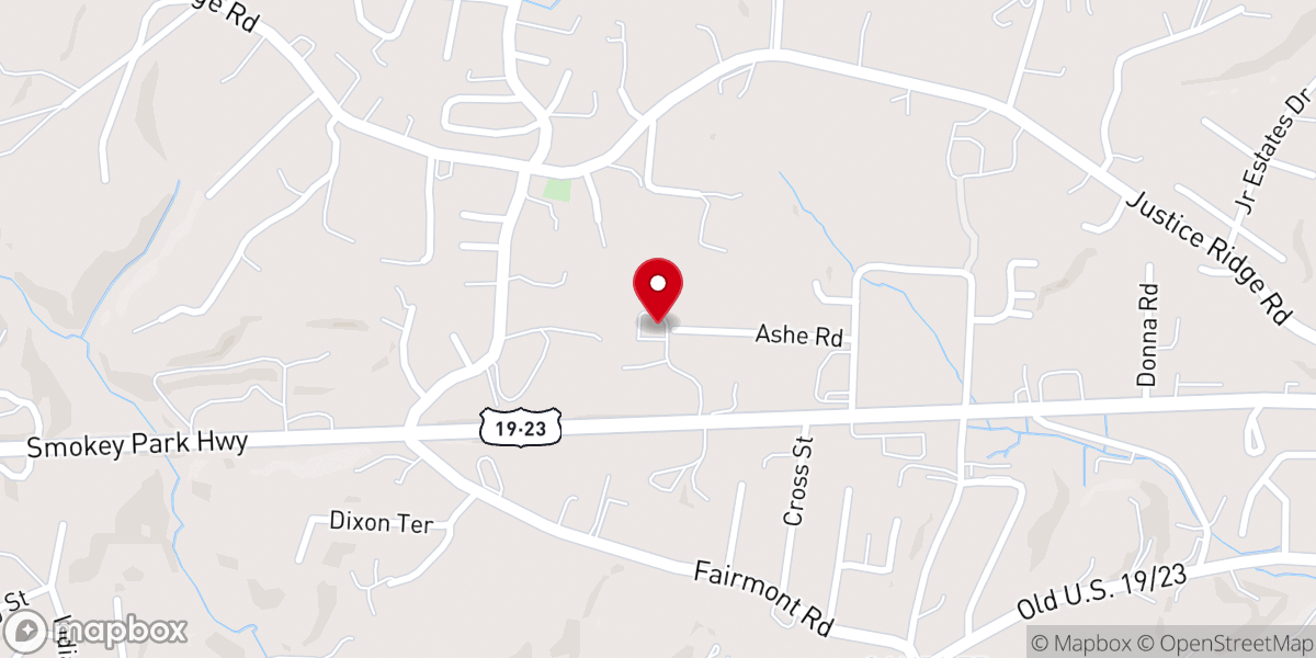 Map showing location of Good News Baptist Church