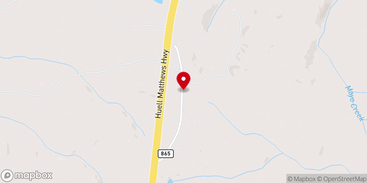 Map showing location of Mayo Grove Church