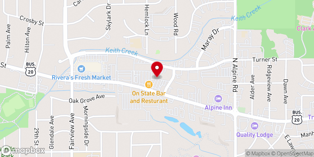 Map showing location of Step of Faith Powerment Center