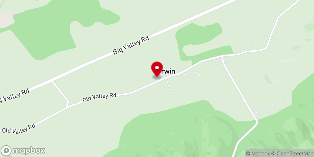 Map showing location of Irwins Chapel United Methodist