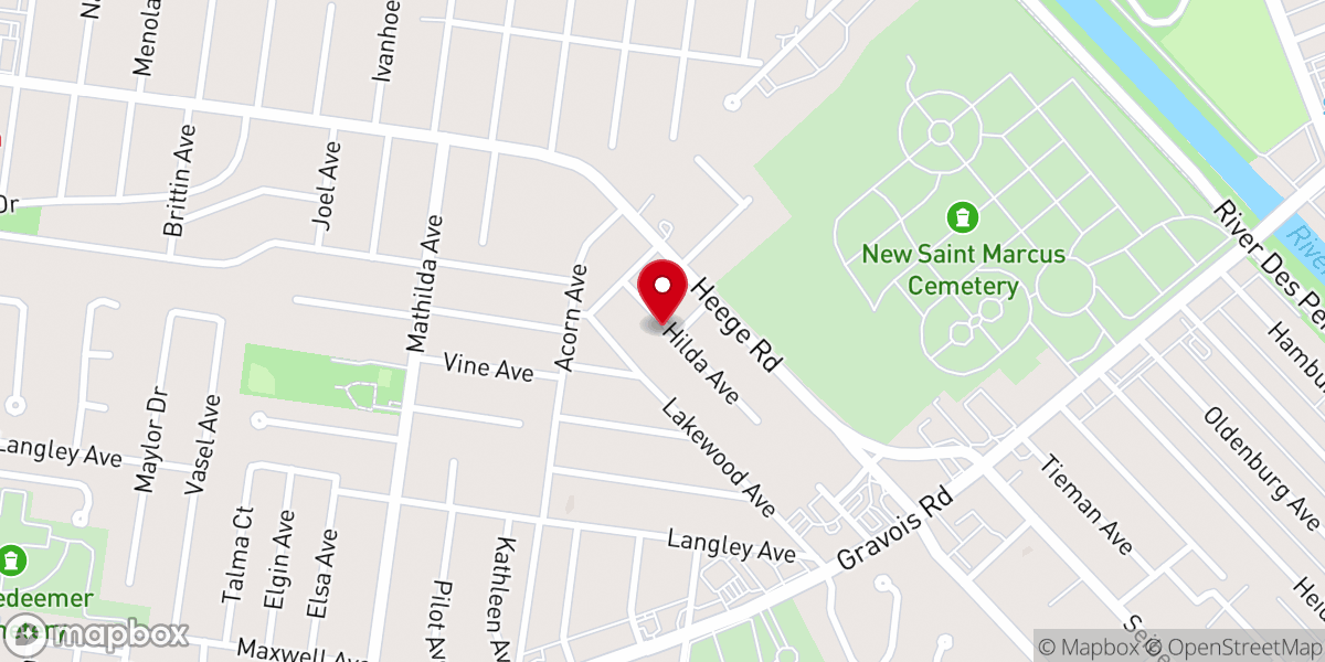 Map showing location of Trinity United Church Of Christ- St. Louis
