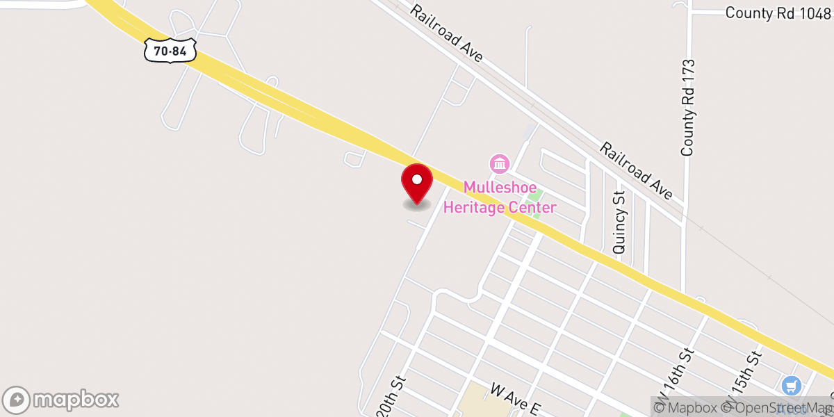 Map showing location of Muleshoe Church of Christ